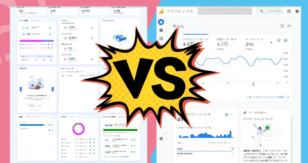 Microsoft ClarityとGA4の連携・使い分け