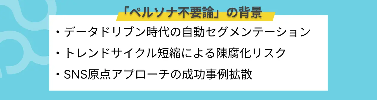 「ペルソナ不要論」の背景